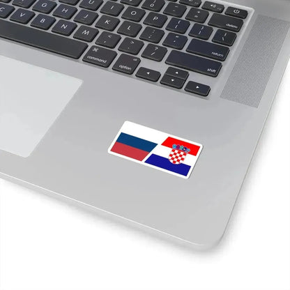 Flag of Russia and Croatia (Croatia) STICKER Vinyl Kiss-Cut Decal - The Sticker Space