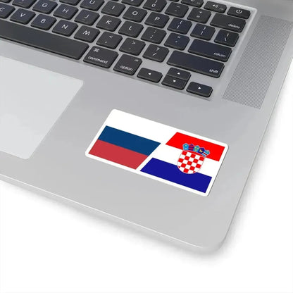 Flag of Russia and Croatia (Croatia) STICKER Vinyl Kiss-Cut Decal - The Sticker Space