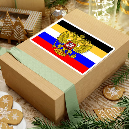 Flag of Russia combined tricolor with coat of arms (Russia) STICKER Vinyl Kiss-Cut Decal - The Sticker Space