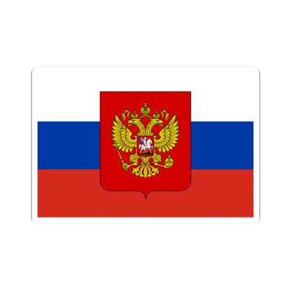 Flag of Russia with coat of arms (Russia) STICKER Vinyl Kiss-Cut Decal 2 Inch White - The Sticker Space