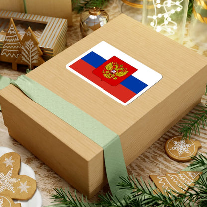 Flag of Russia with coat of arms (Russia) STICKER Vinyl Kiss-Cut Decal - The Sticker Space