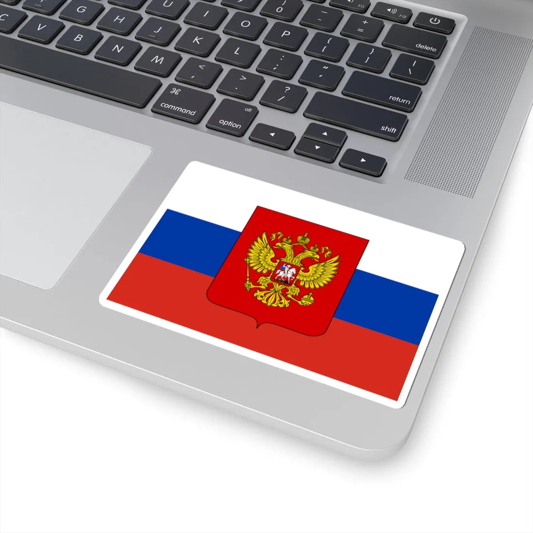 Flag of Russia with coat of arms (Russia) STICKER Vinyl Kiss-Cut Decal - The Sticker Space