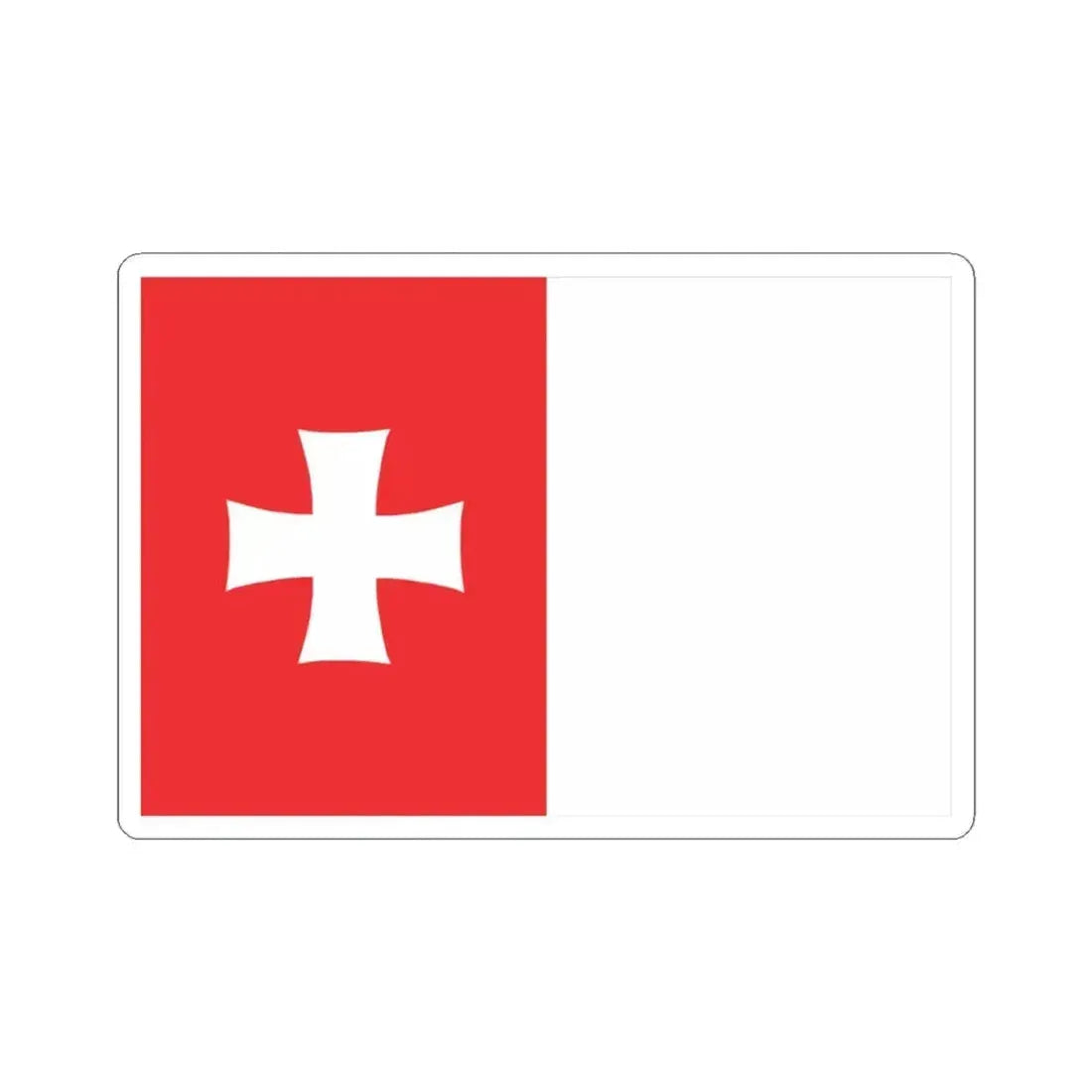 Flag of Rustavi Georgia - STICKER Vinyl Kiss-Cut Decal 3 Inch White - The Sticker Space