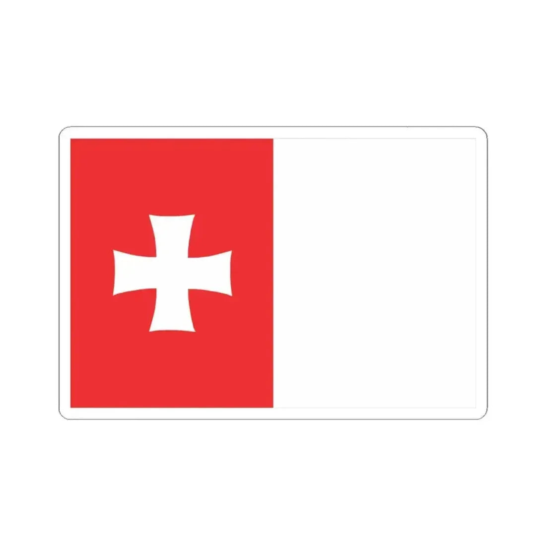 Flag of Rustavi Georgia - STICKER Vinyl Kiss-Cut Decal 6 Inch White - The Sticker Space