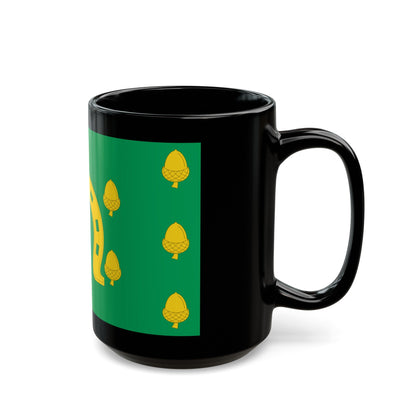 Flag of Rutland County UK - Black Coffee Mug-The Sticker Space