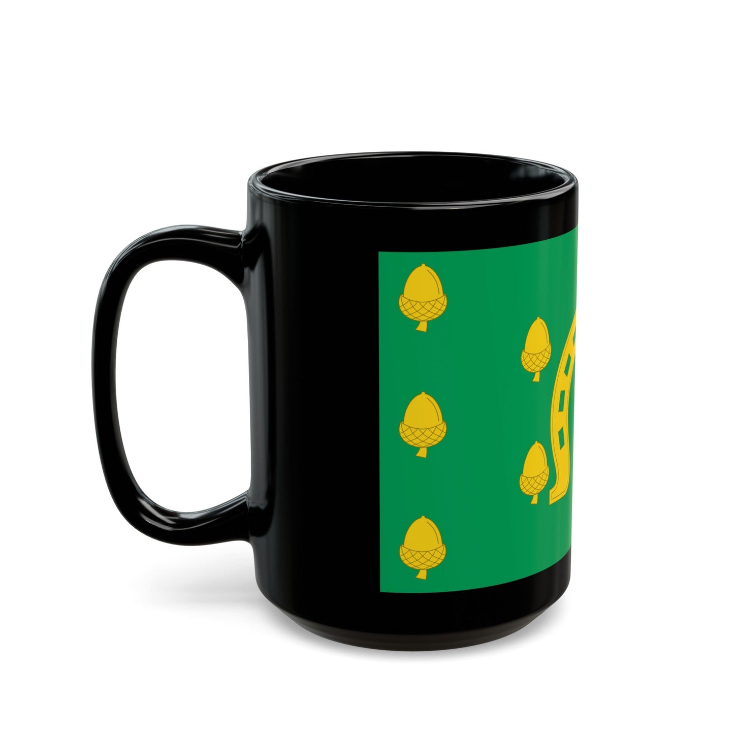 Flag of Rutland County UK - Black Coffee Mug-The Sticker Space