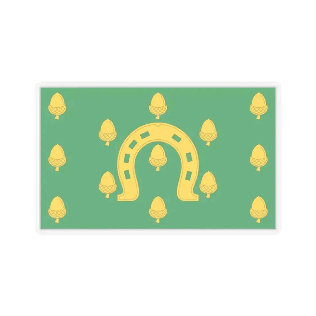 Flag of Rutland County UK - STICKER Vinyl Kiss-Cut Decal 2 Inch Transparent - The Sticker Space