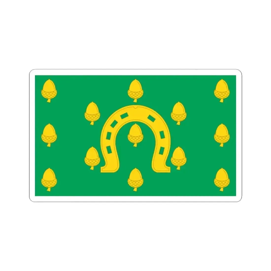 Flag of Rutland County UK - STICKER Vinyl Kiss-Cut Decal 2 Inch White - The Sticker Space