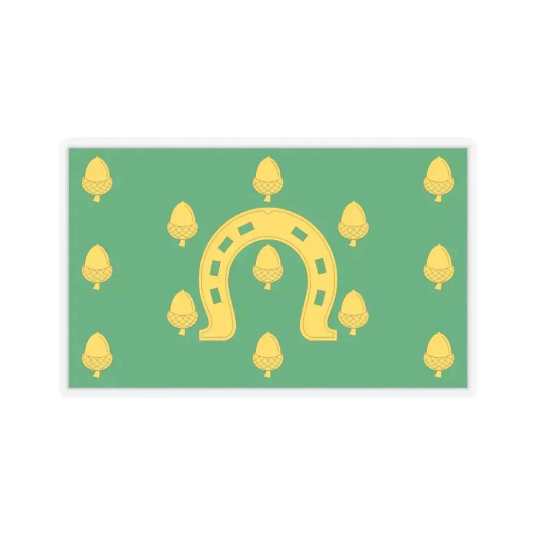 Flag of Rutland County UK - STICKER Vinyl Kiss-Cut Decal 3 Inch Transparent - The Sticker Space