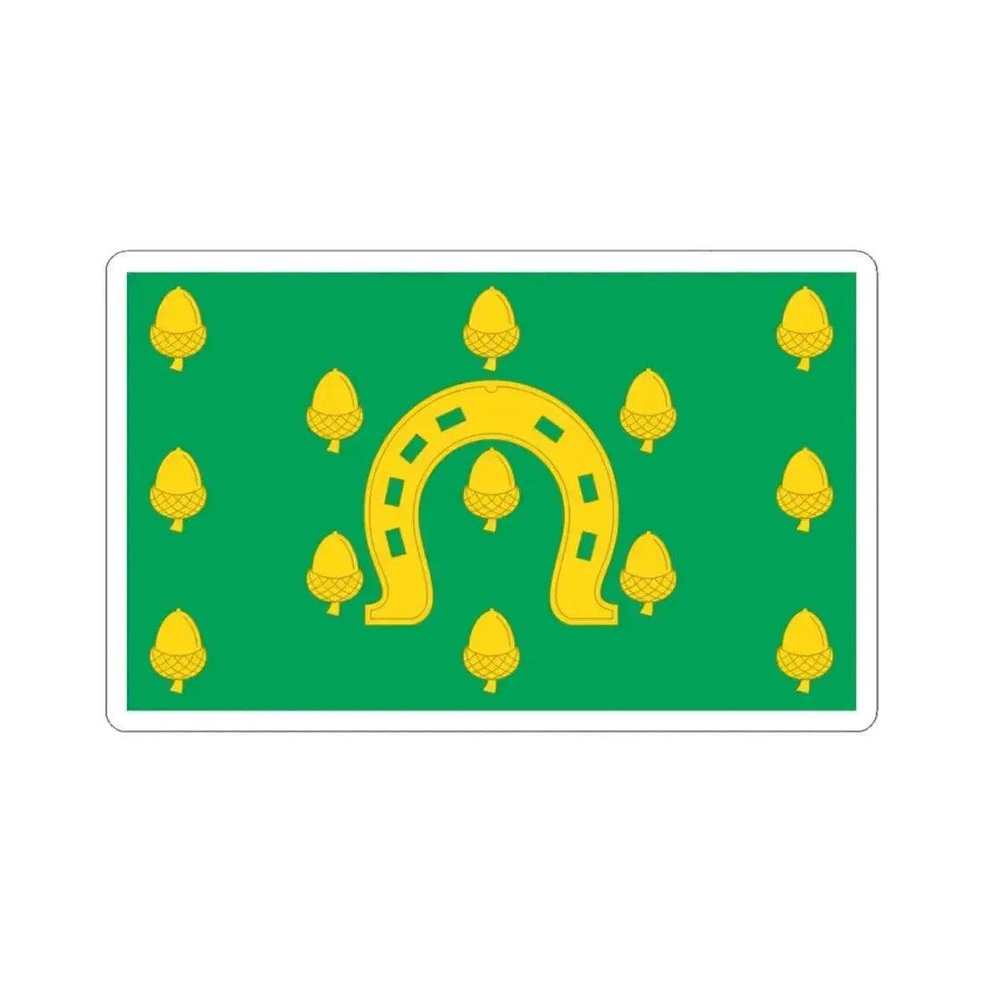 Flag of Rutland County UK - STICKER Vinyl Kiss-Cut Decal 3 Inch White - The Sticker Space