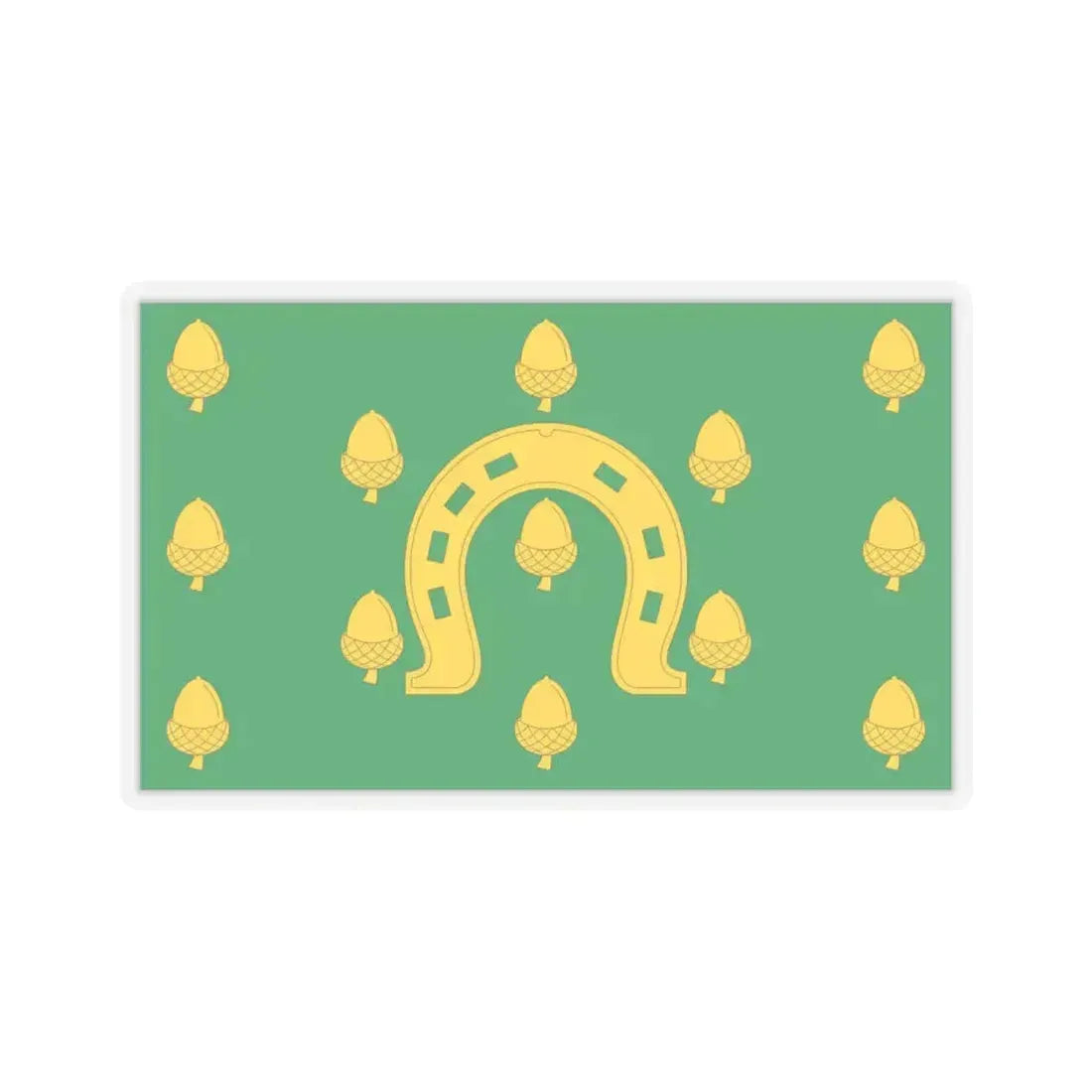 Flag of Rutland County UK - STICKER Vinyl Kiss-Cut Decal 4 Inch Transparent - The Sticker Space