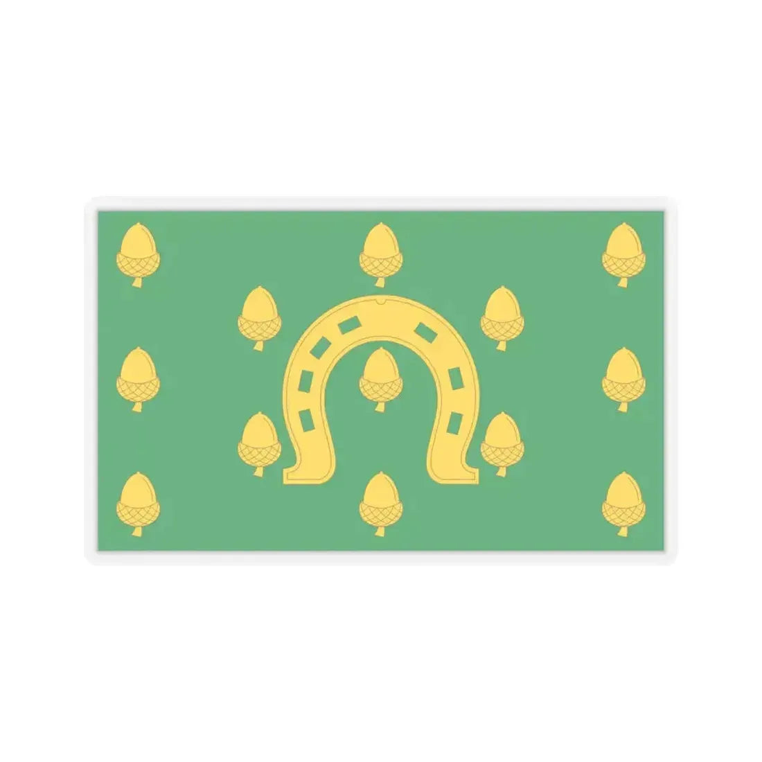 Flag of Rutland County UK - STICKER Vinyl Kiss-Cut Decal 6 Inch Transparent - The Sticker Space