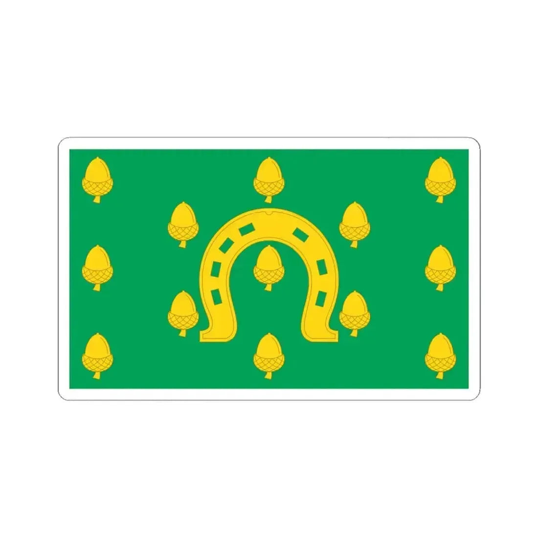 Flag of Rutland County UK - STICKER Vinyl Kiss-Cut Decal 6 Inch White - The Sticker Space