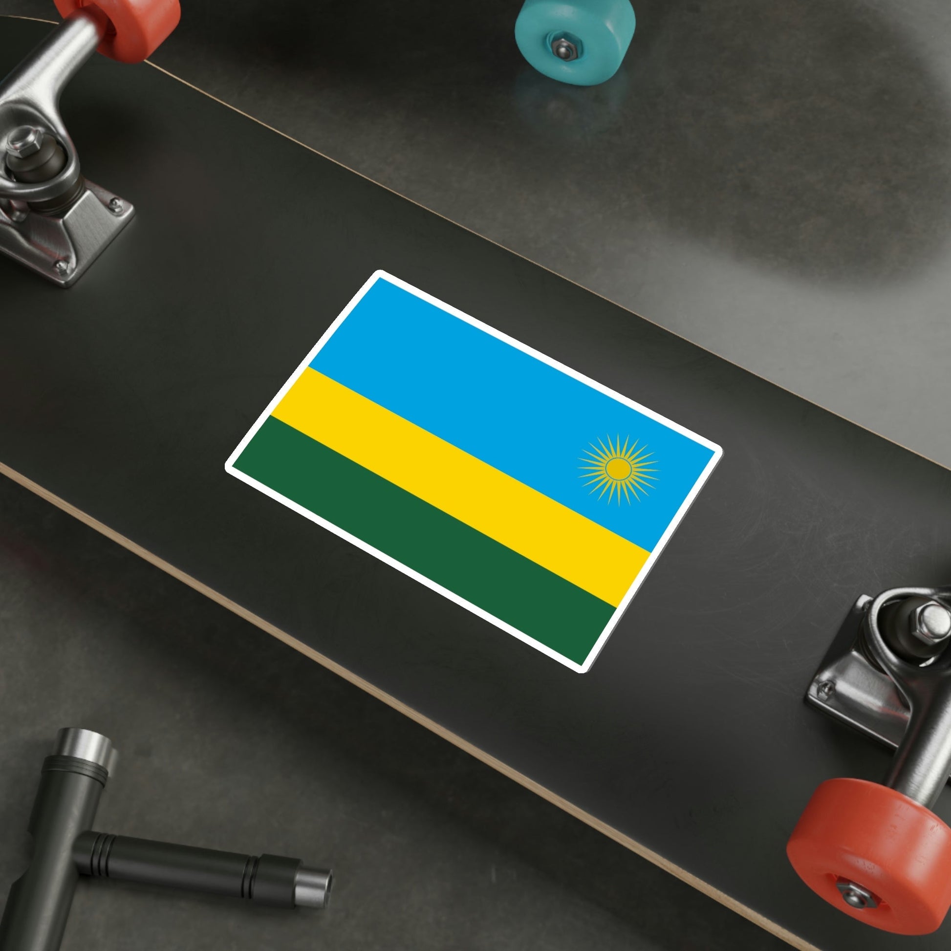 Flag of Rwanda STICKER Vinyl Die-Cut Decal-The Sticker Space