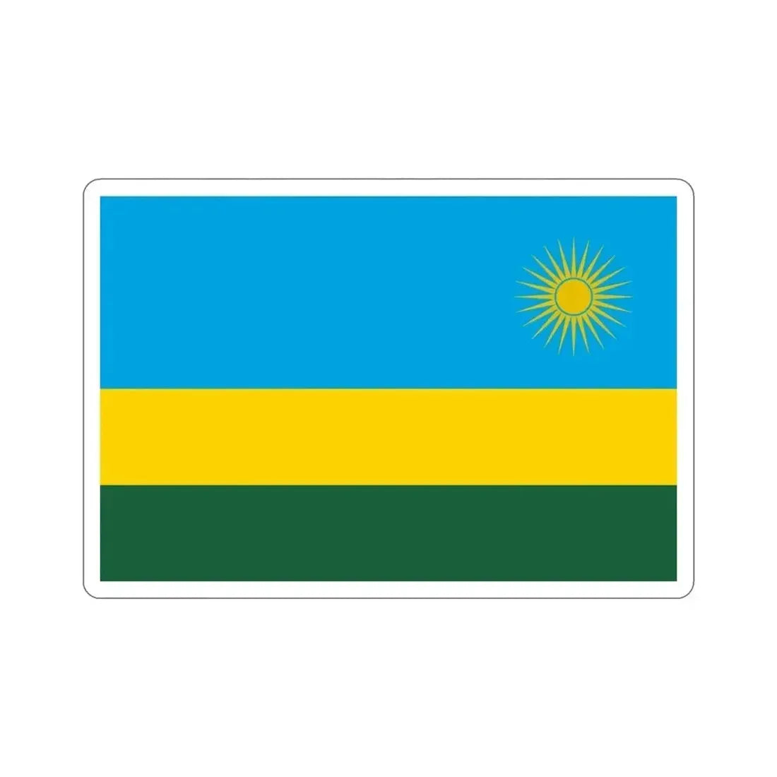 Flag of Rwanda STICKER Vinyl Die-Cut Decal - The Sticker Space