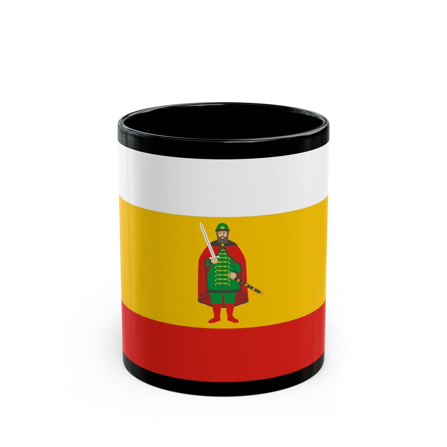 Flag of Ryazan Oblast Russia - Black Coffee Mug-11oz-The Sticker Space