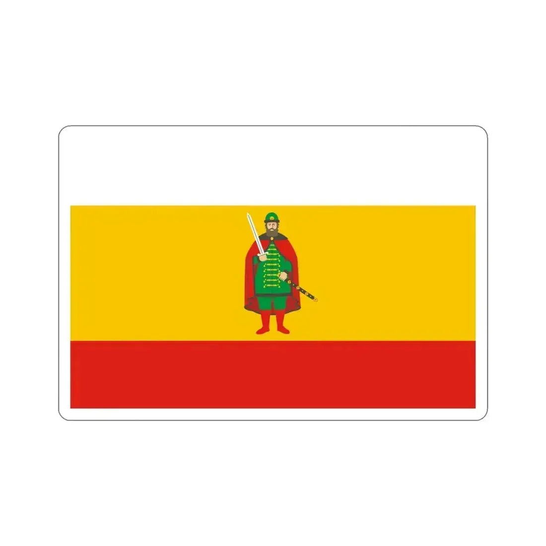 Flag of Ryazan Oblast Russia STICKER Vinyl Die-Cut Decal 4 Inch - The Sticker Space