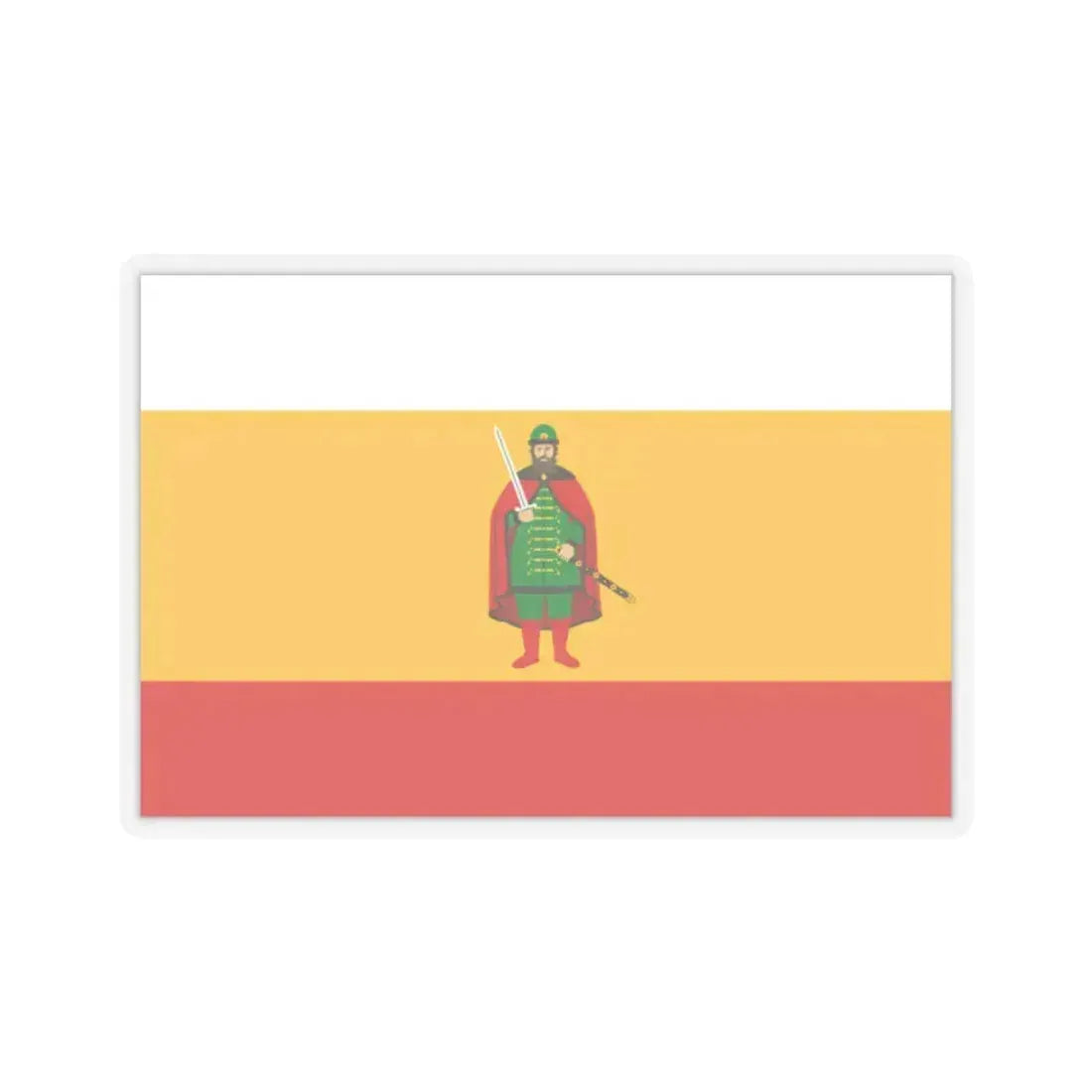Flag of Ryazan Oblast Russia - STICKER Vinyl Kiss-Cut Decal 2 Inch Transparent - The Sticker Space