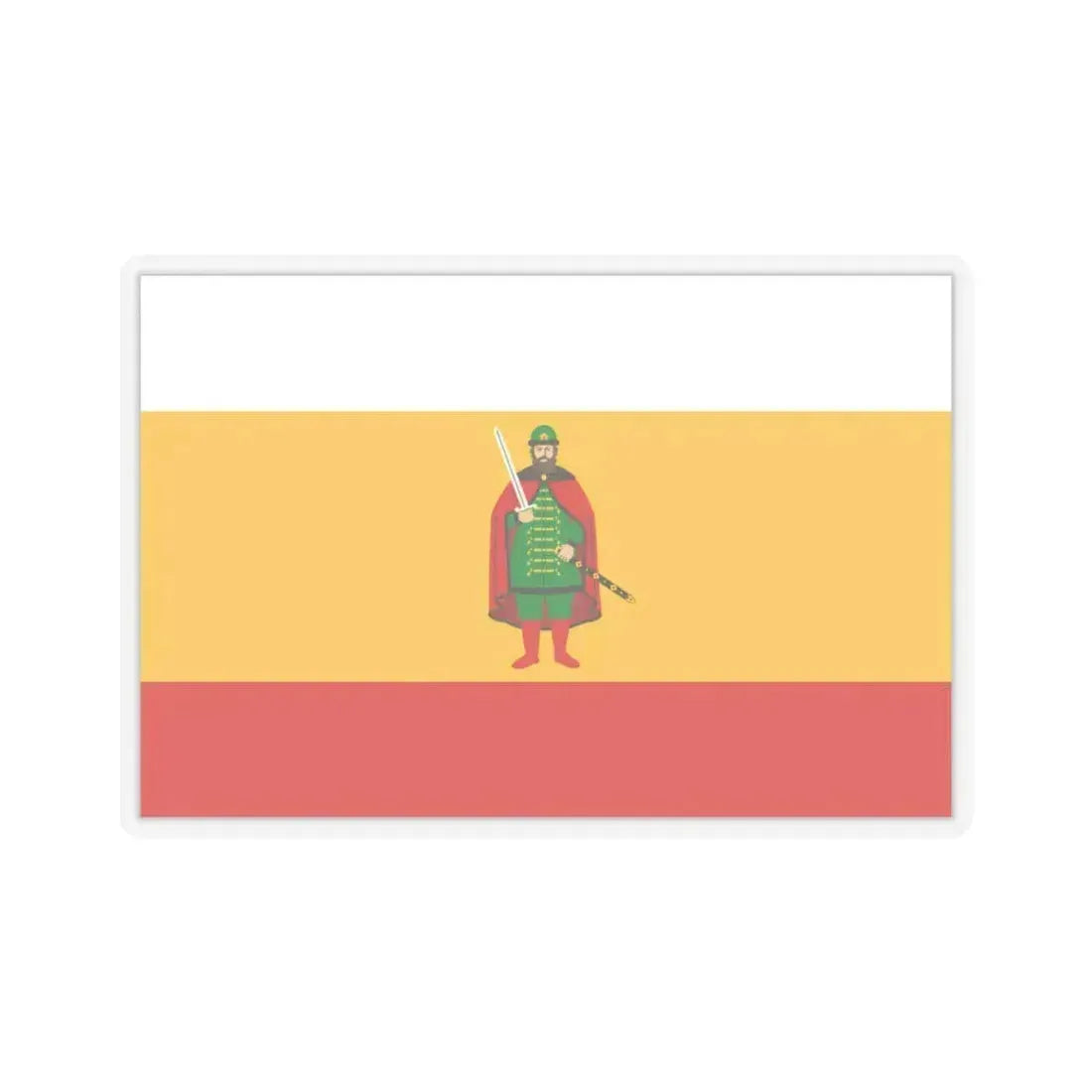 Flag of Ryazan Oblast Russia - STICKER Vinyl Kiss-Cut Decal 3 Inch Transparent - The Sticker Space