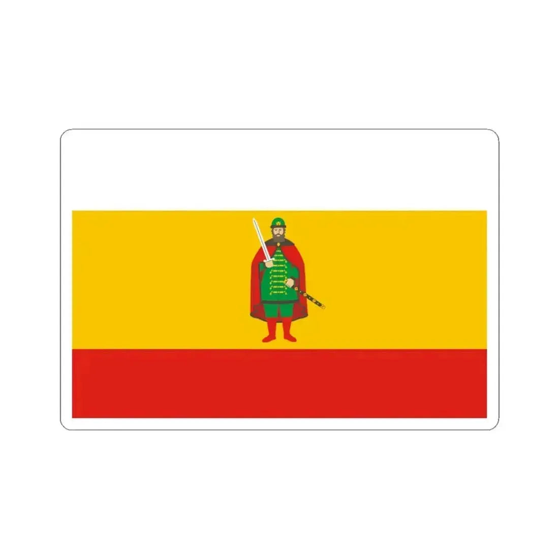 Flag of Ryazan Oblast Russia - STICKER Vinyl Kiss-Cut Decal 3 Inch White - The Sticker Space