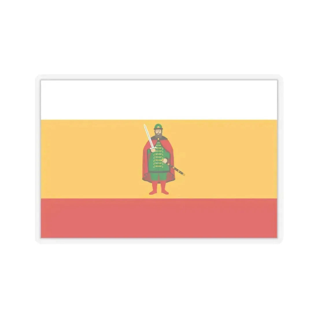 Flag of Ryazan Oblast Russia - STICKER Vinyl Kiss-Cut Decal 4 Inch Transparent - The Sticker Space