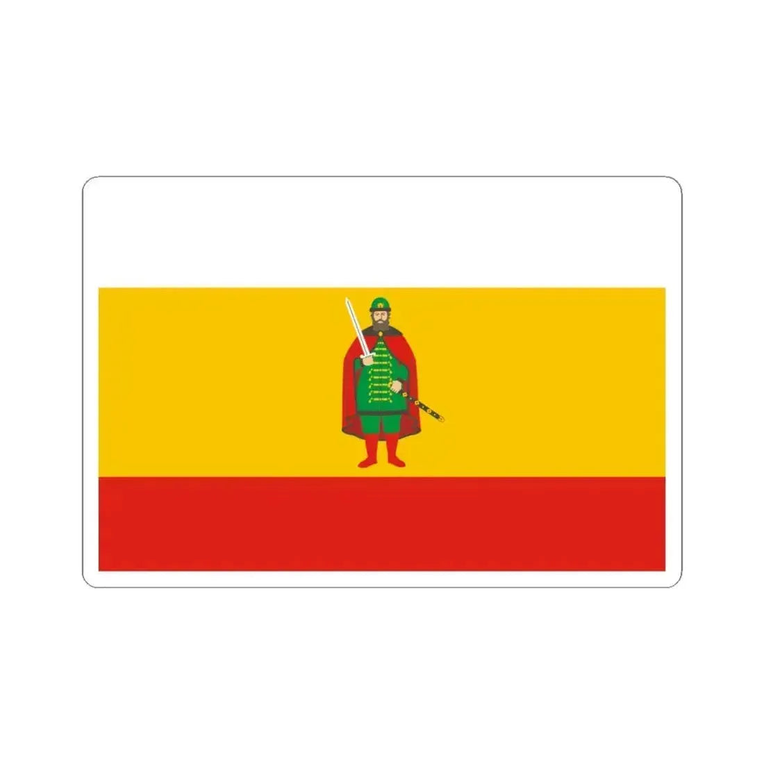 Flag of Ryazan Oblast Russia - STICKER Vinyl Kiss-Cut Decal 4 Inch White - The Sticker Space