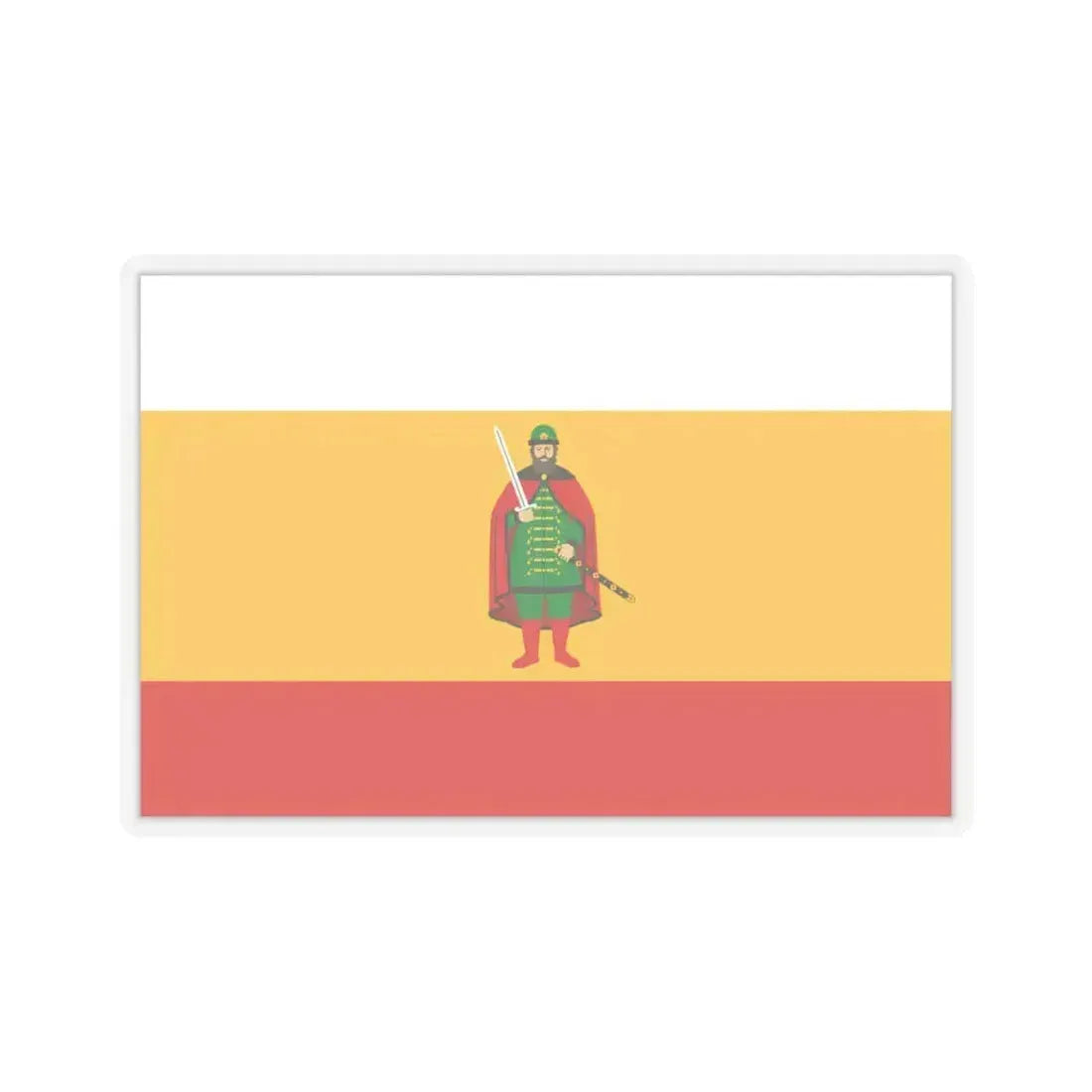 Flag of Ryazan Oblast Russia - STICKER Vinyl Kiss-Cut Decal 6 Inch Transparent - The Sticker Space