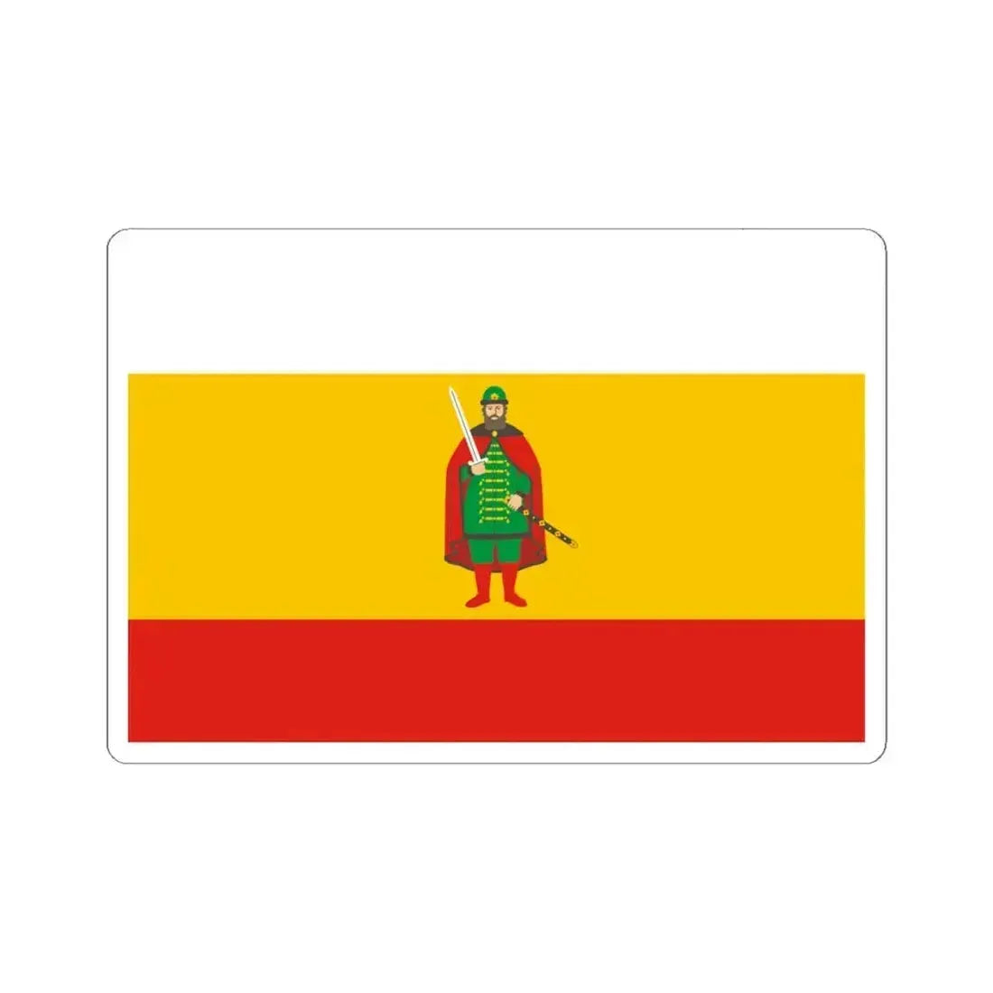 Flag of Ryazan Oblast Russia - STICKER Vinyl Kiss-Cut Decal 6 Inch White - The Sticker Space