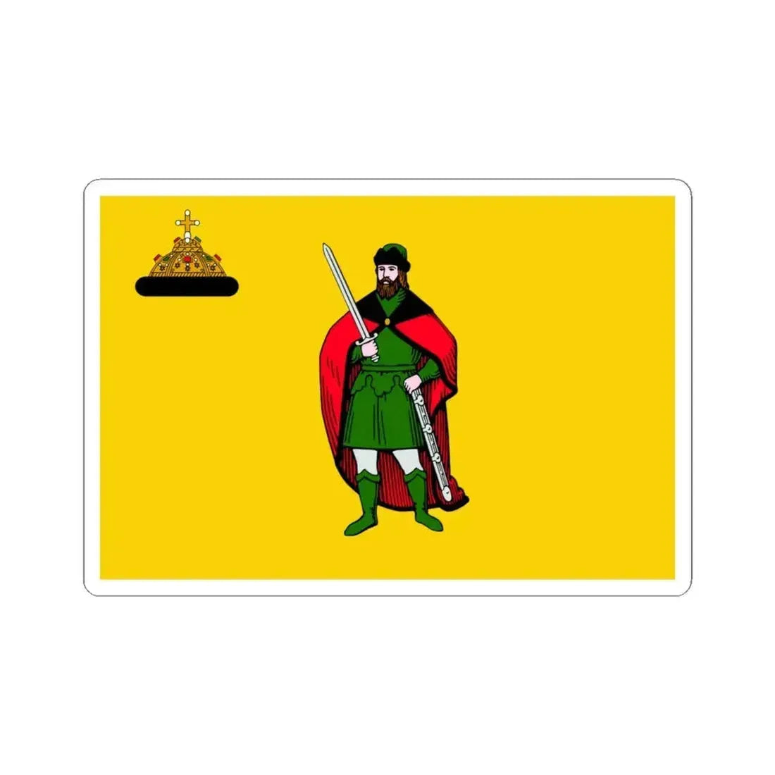 Flag of Ryazan Russia - STICKER Vinyl Kiss-Cut Decal 4 Inch White - The Sticker Space