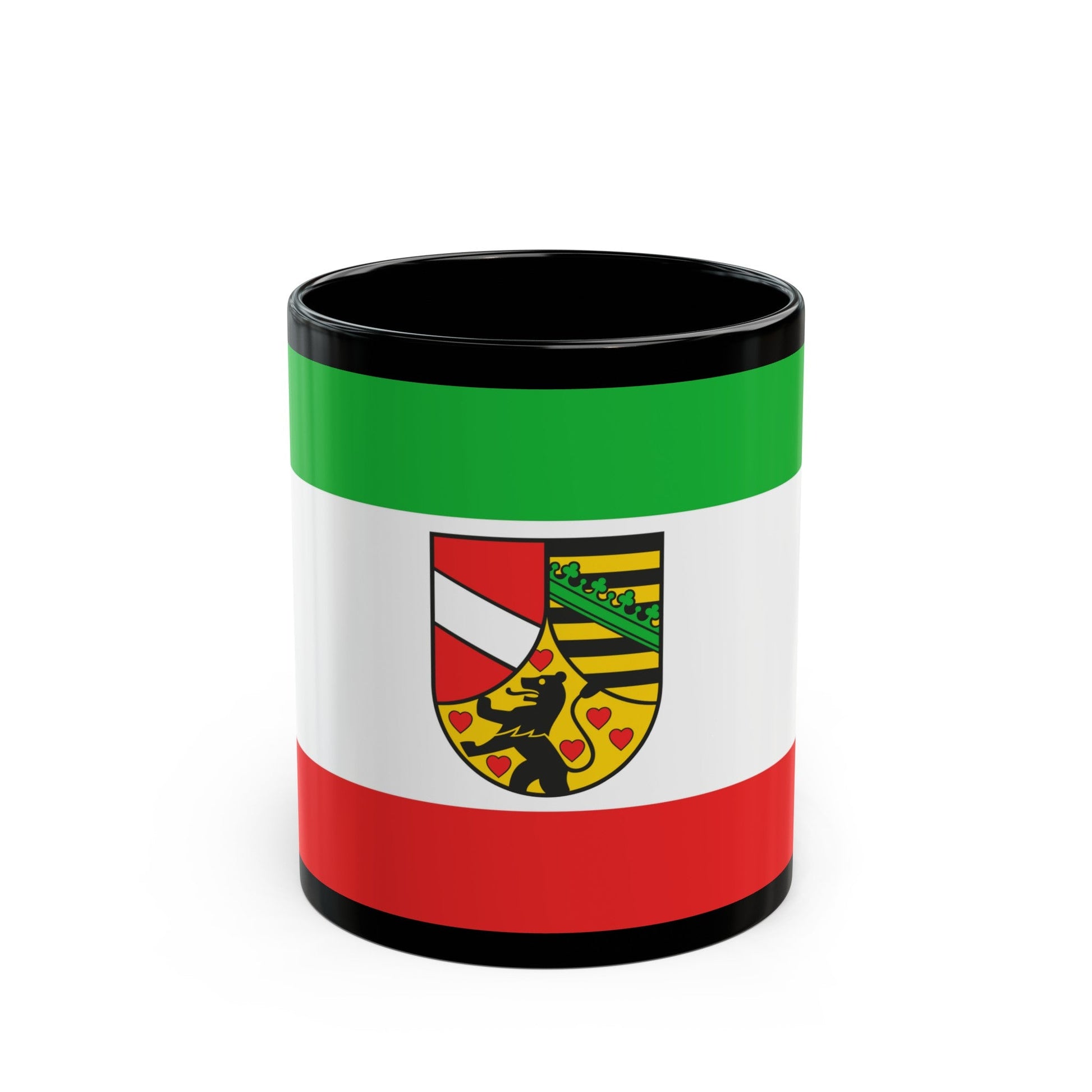 Flag of Saale Holzland Kreis Germany - Black Coffee Mug-11oz-The Sticker Space