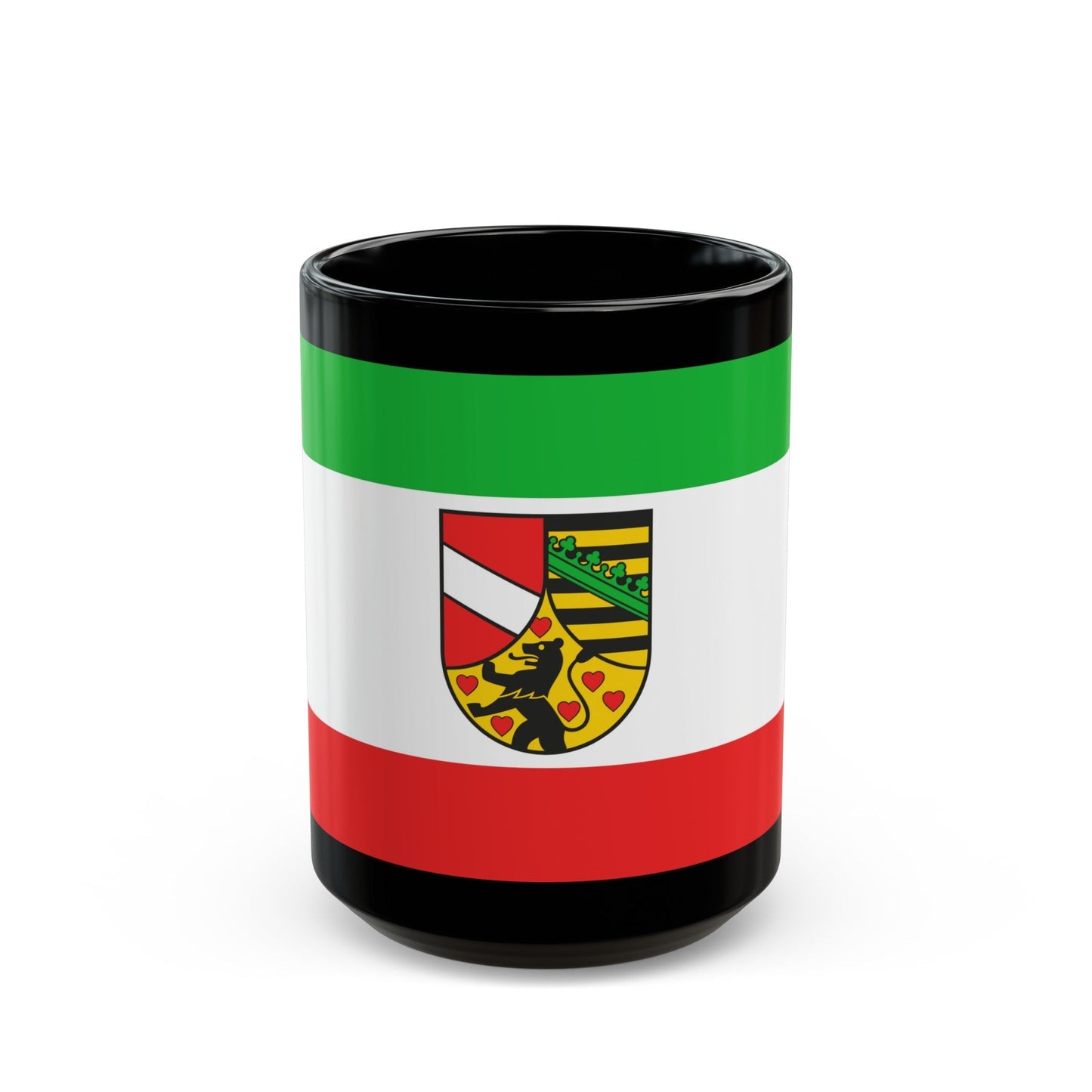 Flag of Saale Holzland Kreis Germany - Black Coffee Mug-15oz-The Sticker Space