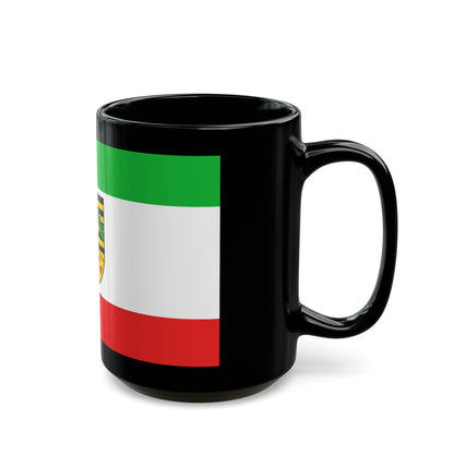 Flag of Saale Holzland Kreis Germany - Black Coffee Mug-The Sticker Space