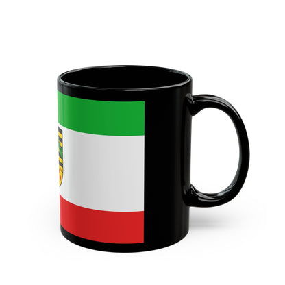 Flag of Saale Holzland Kreis Germany - Black Coffee Mug-The Sticker Space