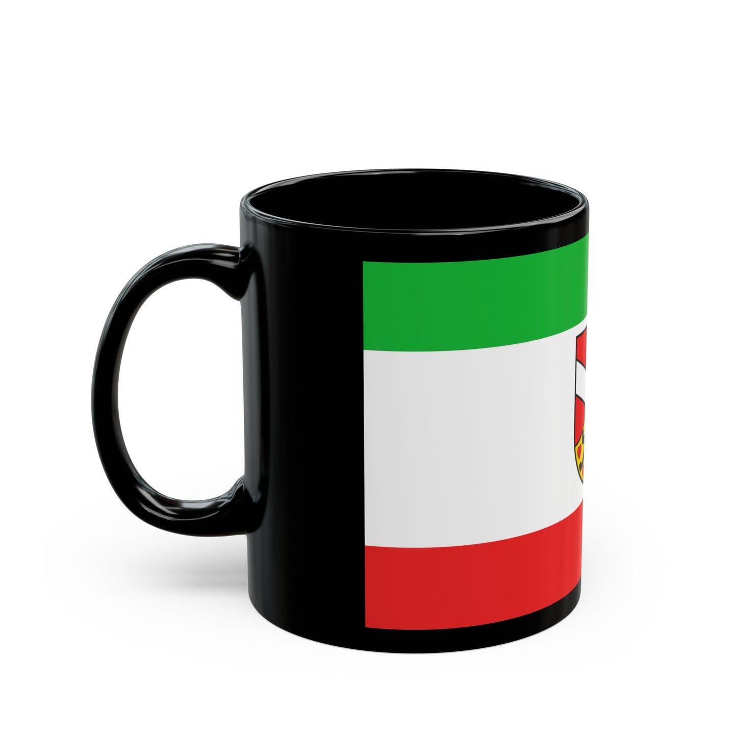 Flag of Saale Holzland Kreis Germany - Black Coffee Mug-The Sticker Space