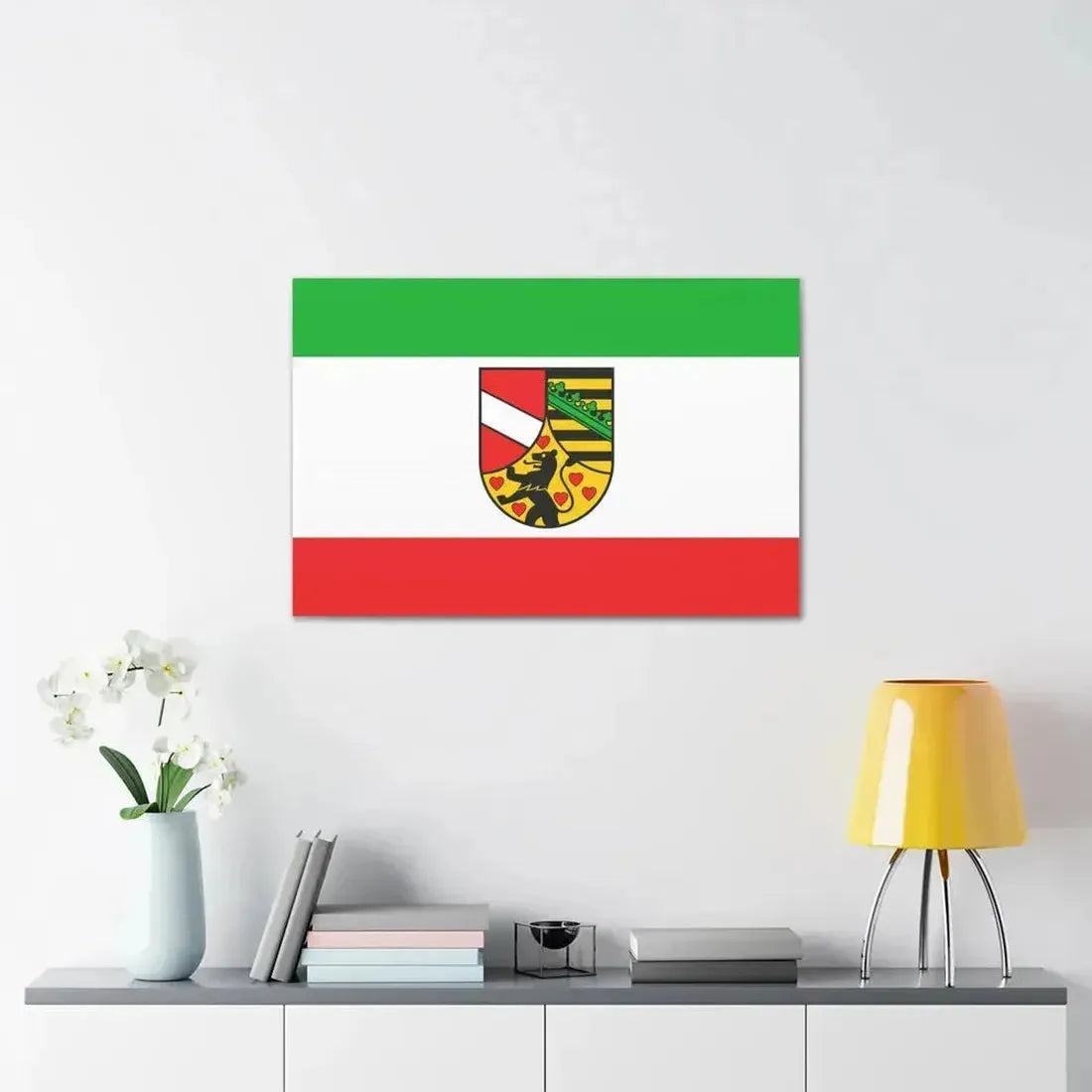 Flag of Saale Holzland Kreis Germany - Canvas Wall Art - The Sticker Space