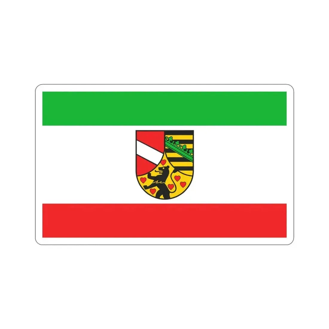 Flag of Saale Holzland Kreis Germany STICKER Vinyl Die-Cut Decal 4 Inch - The Sticker Space