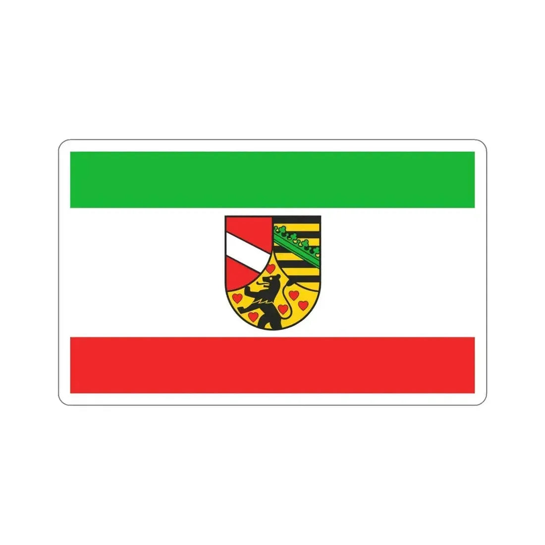 Flag of Saale Holzland Kreis Germany STICKER Vinyl Die-Cut Decal 5 Inch - The Sticker Space