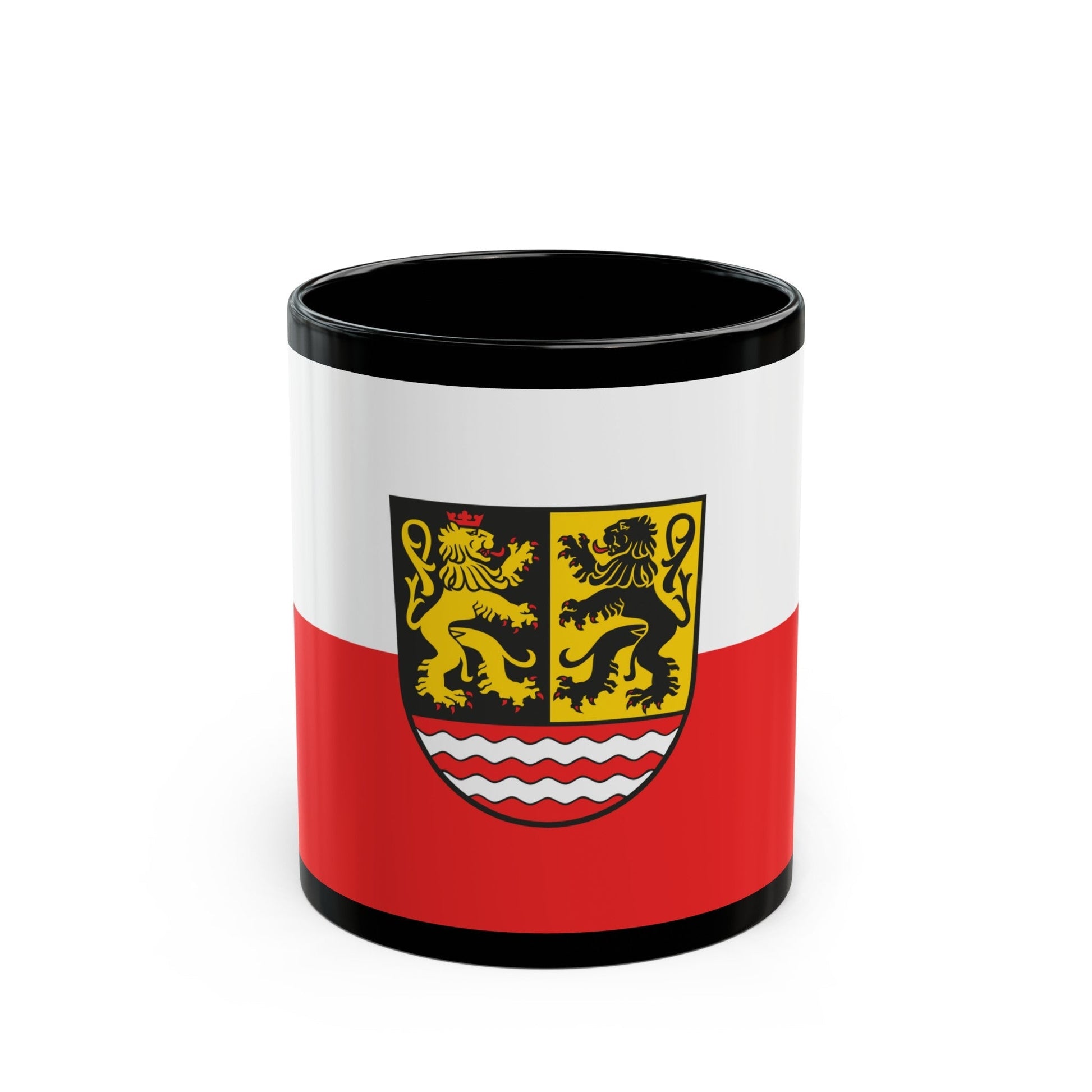 Flag of Saale Orla Kreis Germany - Black Coffee Mug-11oz-The Sticker Space