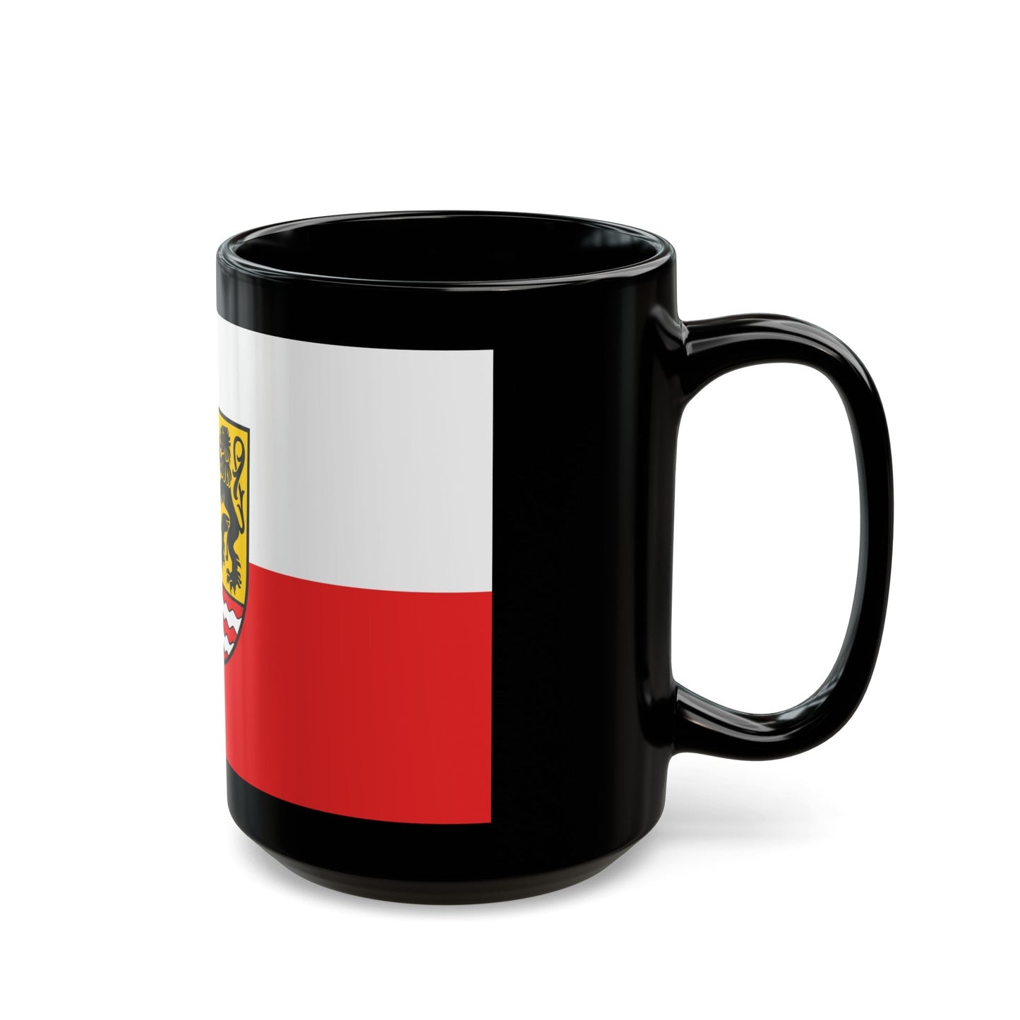 Flag of Saale Orla Kreis Germany - Black Coffee Mug-The Sticker Space