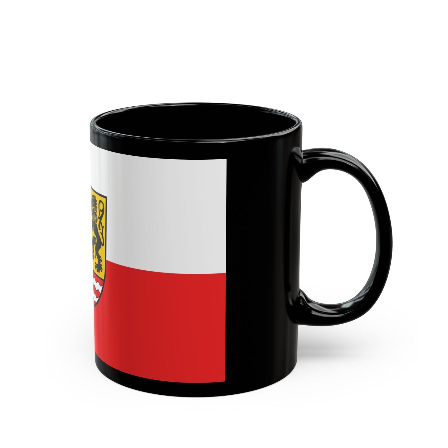 Flag of Saale Orla Kreis Germany - Black Coffee Mug-The Sticker Space