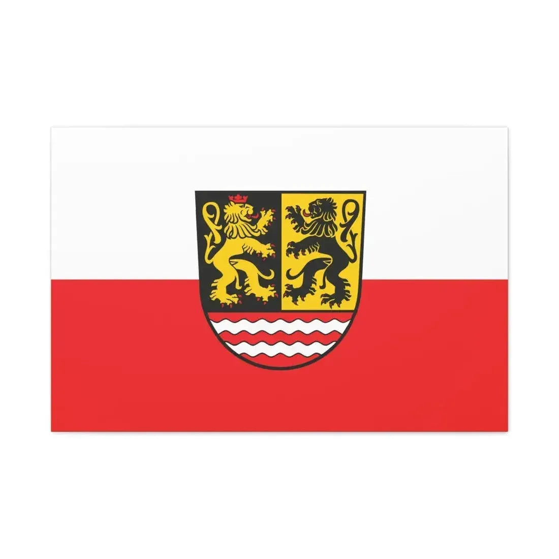 Flag of Saale Orla Kreis Germany - Canvas Wall Art 36" x 24" 1.25" - The Sticker Space