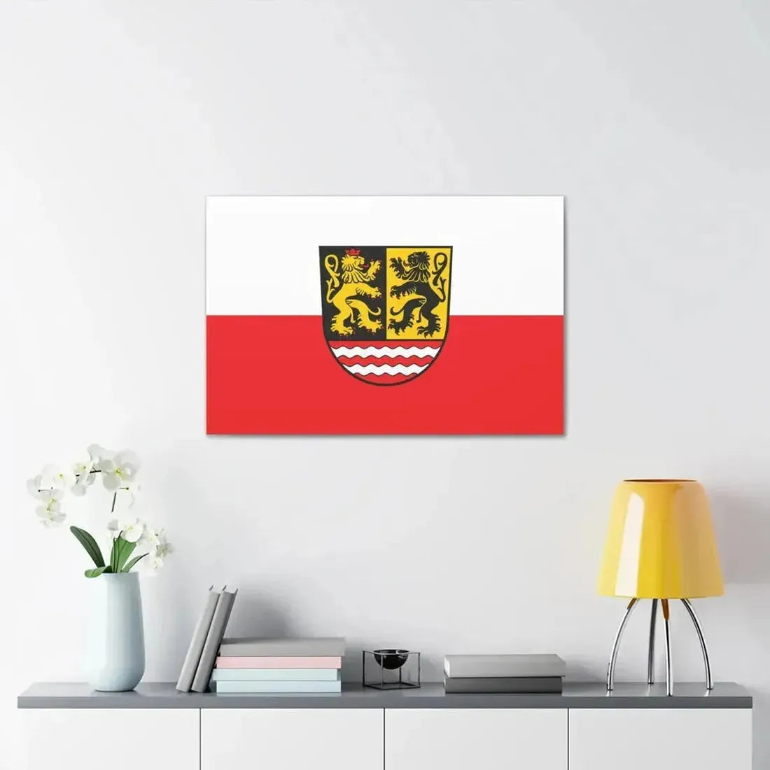 Flag of Saale Orla Kreis Germany - Canvas Wall Art - The Sticker Space