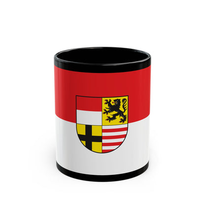 Flag of Saalekreis Germany - Black Coffee Mug-11oz-The Sticker Space