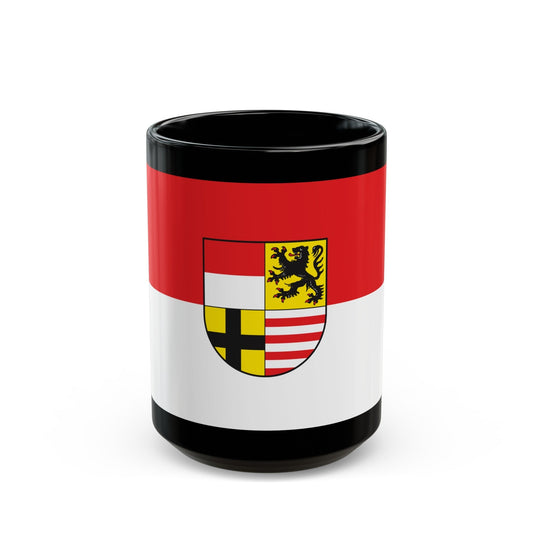 Flag of Saalekreis Germany - Black Coffee Mug-15oz-The Sticker Space