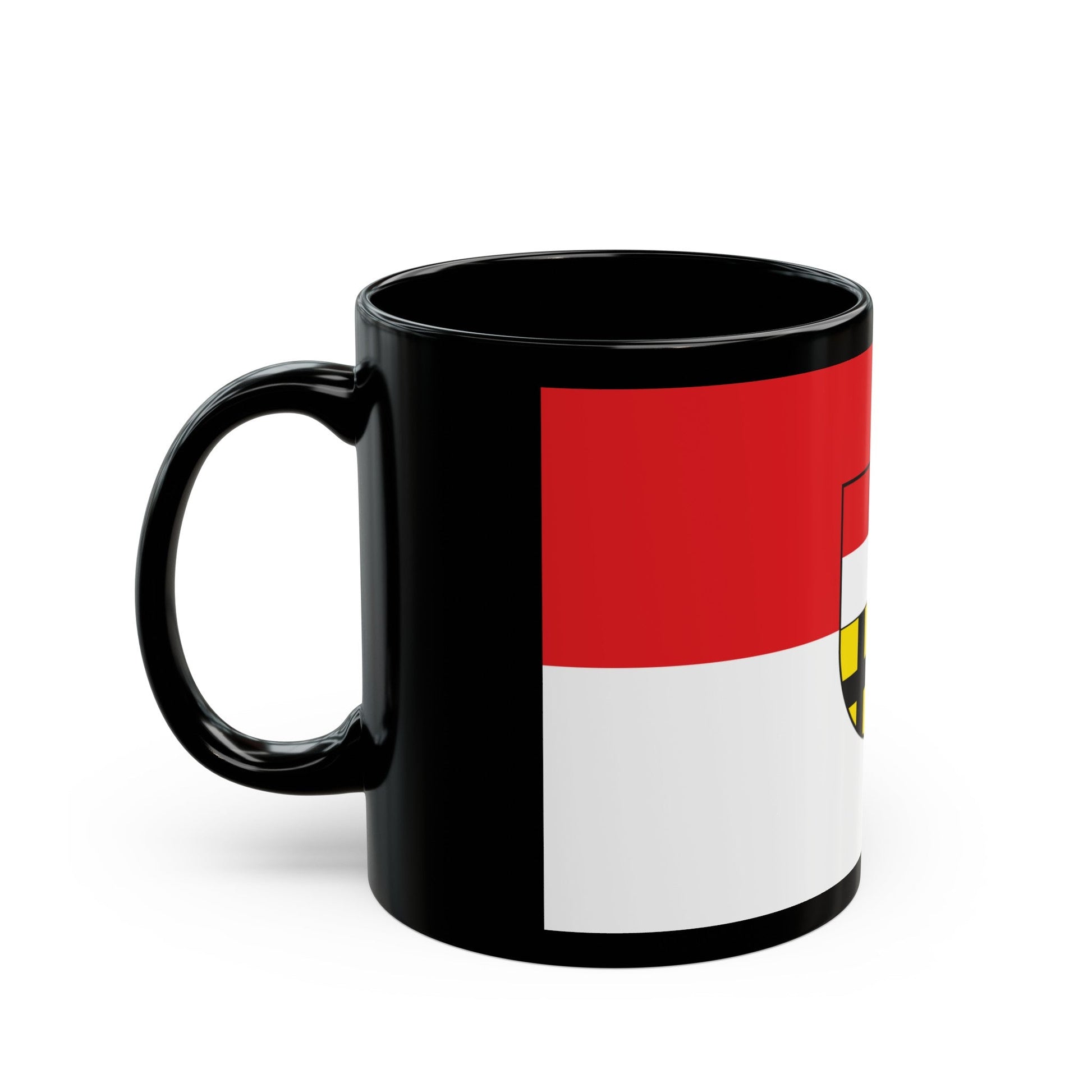 Flag of Saalekreis Germany - Black Coffee Mug-The Sticker Space