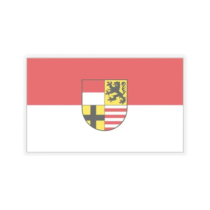 Flag of Saalekreis Germany - STICKER Vinyl Kiss-Cut Decal 4 Inch Transparent - The Sticker Space