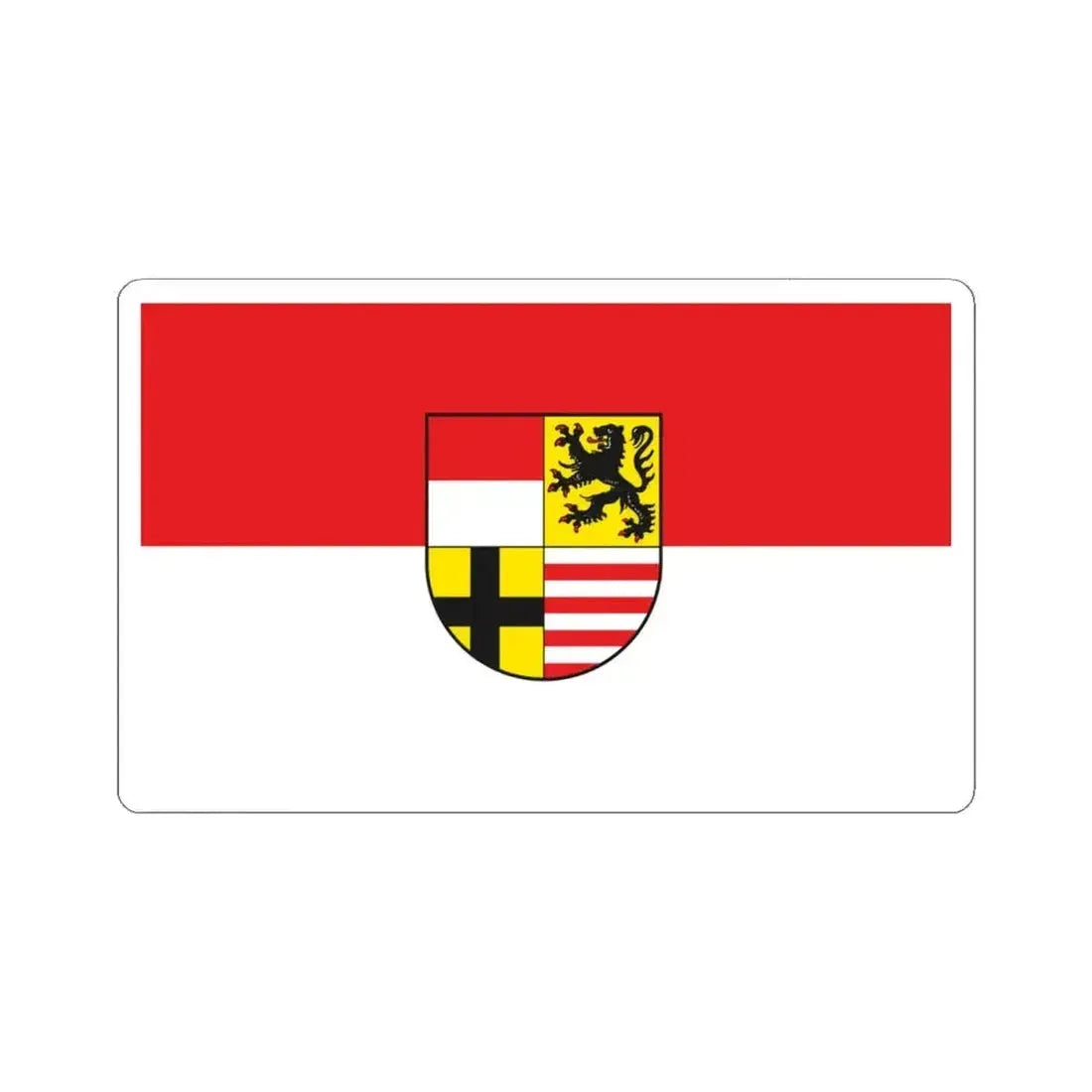 Flag of Saalekreis Germany - STICKER Vinyl Kiss-Cut Decal 4 Inch White - The Sticker Space