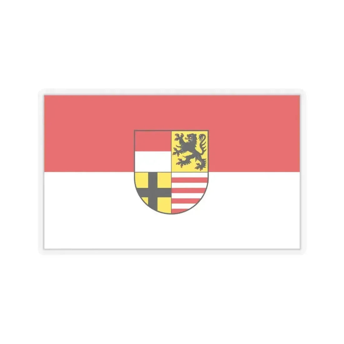 Flag of Saalekreis Germany - STICKER Vinyl Kiss-Cut Decal 6 Inch Transparent - The Sticker Space