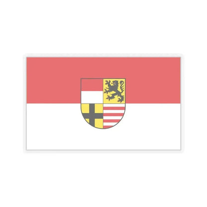 Flag of Saalekreis Germany - STICKER Vinyl Kiss-Cut Decal 6 Inch Transparent - The Sticker Space