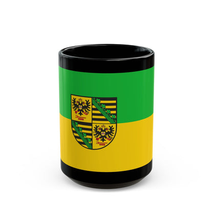 Flag of Saalfeld Rudolstadt Germany - Black Coffee Mug-15oz-The Sticker Space